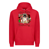 Red Christmas life is better with a pug Premium Hoodie - JahusDesignShop