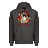 Smoke Christmas life is better with a pug Premium Hoodie - JahusDesignShop