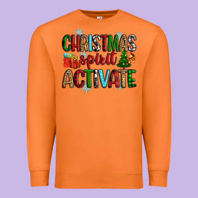 Christmas Spirit Activite Premium Sweatshirt Designed By Zillion Design Studio