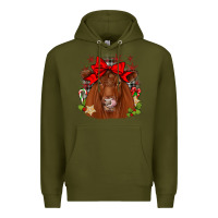 Army Green christmas red angus Premium Hoodie - JahusDesignShop