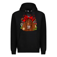 Black christmas red angus Premium Hoodie - JahusDesignShop