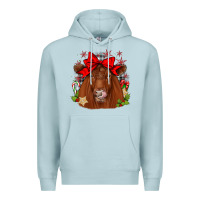 Blue Mist christmas red angus Premium Hoodie - JahusDesignShop