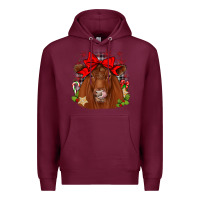 Burgundy christmas red angus Premium Hoodie - JahusDesignShop