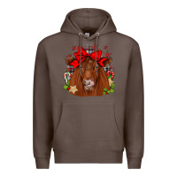 Coffee christmas red angus Premium Hoodie - JahusDesignShop