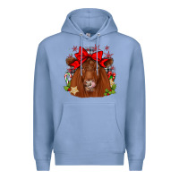 Colony Blue christmas red angus Premium Hoodie - JahusDesignShop