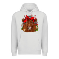 Dove Grey christmas red angus Premium Hoodie - JahusDesignShop
