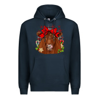 Navy christmas red angus Premium Hoodie - JahusDesignShop