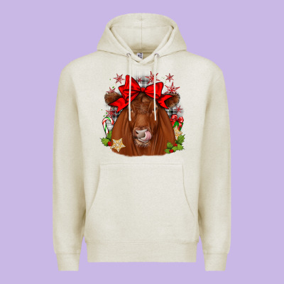 Christmas Red Angus Premium Hoodie Designed By Jahusdesignshop