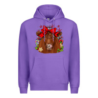 Purple christmas red angus Premium Hoodie - JahusDesignShop