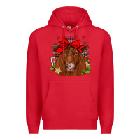 Red christmas red angus Premium Hoodie - JahusDesignShop