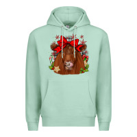 Seafoam christmas red angus Premium Hoodie - JahusDesignShop