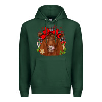 Sports Green christmas red angus Premium Hoodie - JahusDesignShop