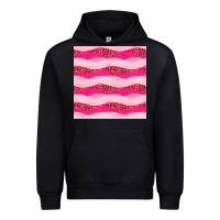 Black valentines day glitter and leopard seamless pattern Urban Hoodie - BundleAndBundleShop