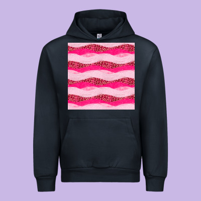 Valentines Day Glitter And Leopard Seamless Pattern Urban Hoodie Designed By Bundleandbundleshop