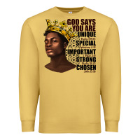 Antique Gold afro man god says you are Premium Sweatshirt - texasbilliewilder