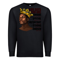 Black afro man god says you are Premium Sweatshirt - texasbilliewilder