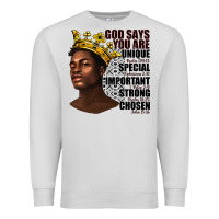 Dove Grey afro man god says you are Premium Sweatshirt - texasbilliewilder