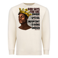 Sandshell afro man god says you are Premium Sweatshirt - texasbilliewilder