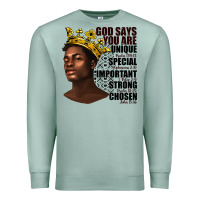 Afro Man God Says You Are Premium Sweatshirt | Teevron