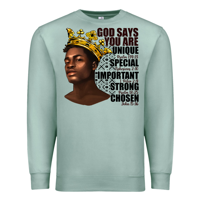 Afro Man God Says You Are Premium Sweatshirt by texasbilliewilder | Teevron