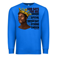 True Royal afro man god says you are Premium Sweatshirt - texasbilliewilder