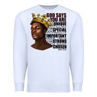 White afro man god says you are Premium Sweatshirt - texasbilliewilder