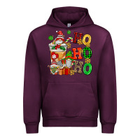 Mauve Wine ho ho ho christmas latte with gnomies Urban Hoodie - AdoDesignShop