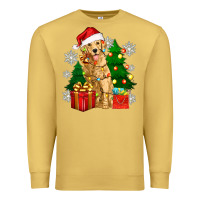 Antique Gold christmas golden dog Premium Sweatshirt - Zillion Design Studio