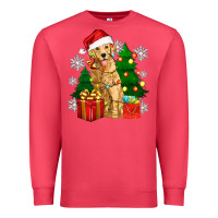 Cardinal christmas golden dog Premium Sweatshirt - Zillion Design Studio
