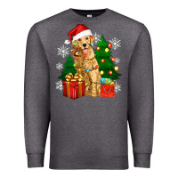 Charcoal Heather christmas golden dog Premium Sweatshirt - Zillion Design Studio