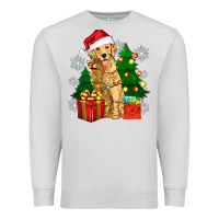 Dove Grey christmas golden dog Premium Sweatshirt - Zillion Design Studio