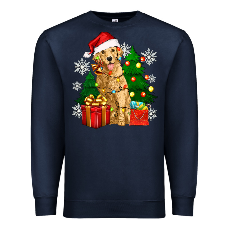 Christmas Golden Dog Premium Sweatshirt by Zillion Design Studio | Teevron