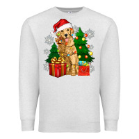 Oatmeal Heather christmas golden dog Premium Sweatshirt - Zillion Design Studio