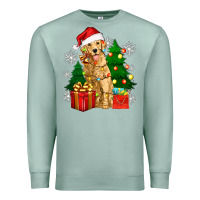 Seafoam christmas golden dog Premium Sweatshirt - Zillion Design Studio
