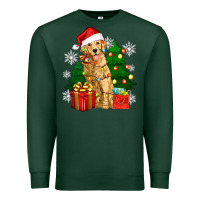 Sports Green christmas golden dog Premium Sweatshirt - Zillion Design Studio