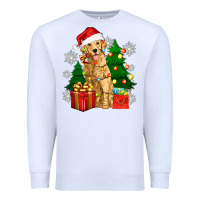White christmas golden dog Premium Sweatshirt - Zillion Design Studio