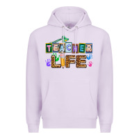 Lilac teacher life Premium Hoodie - AdoDesignShop