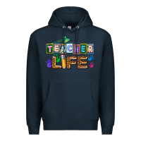 Navy teacher life Premium Hoodie - AdoDesignShop