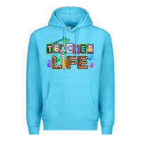 Ocean Blue teacher life Premium Hoodie - AdoDesignShop