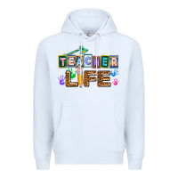 White teacher life Premium Hoodie - AdoDesignShop