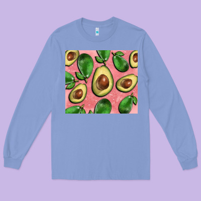 Avacado Pink Tumbler Long Sleeve Tee Designed By Barkaloodesign