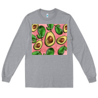 Heather Grey avacado pink tumbler Long Sleeve Tee - BarkalooDesign
