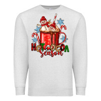 Oatmeal Heather hot cocoa  season Premium Sweatshirt - Zillion Design Studio