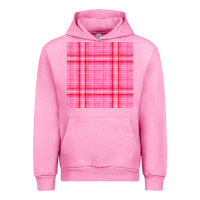 Fuchsia Pink valentines day plaid seamless pattern Urban Hoodie - BundleAndBundleShop