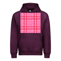 Mauve Wine valentines day plaid seamless pattern Urban Hoodie - BundleAndBundleShop