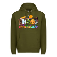 Army Green teacher chaos coordinator Premium Hoodie - AdoDesignShop