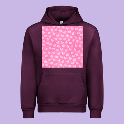 Valentines Day Heart Seamless Pattern Urban Hoodie Designed By Bundleandbundleshop