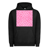 Pigment Black valentines day heart seamless pattern Urban Hoodie - BundleAndBundleShop