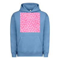 Pigment Pebble Blue valentines day heart seamless pattern Urban Hoodie - BundleAndBundleShop