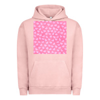 Pigment Salmon valentines day heart seamless pattern Urban Hoodie - BundleAndBundleShop
